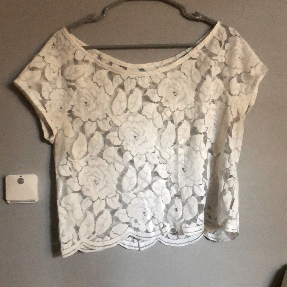Embroidered floral top